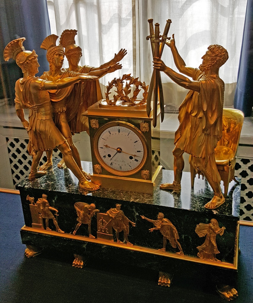 Table Clock with Oath of the Horatii